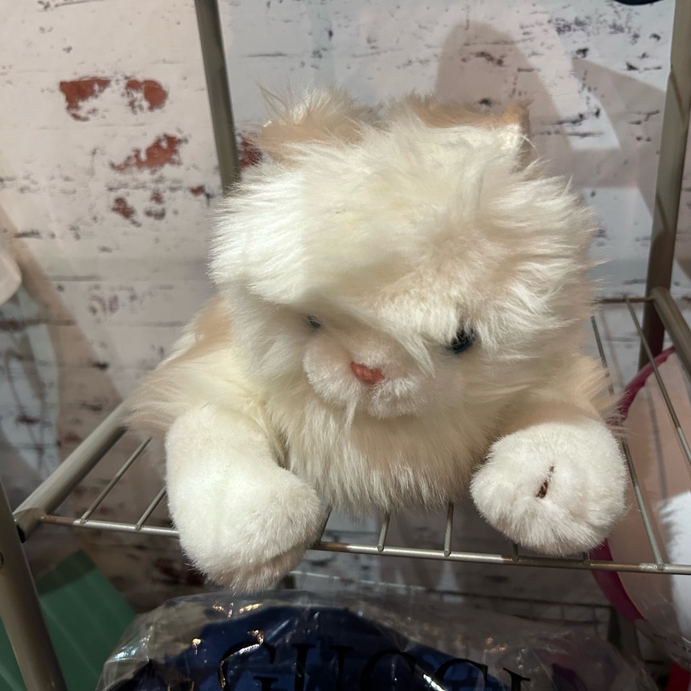 Fluffy Cream Cat Stuffed Animal